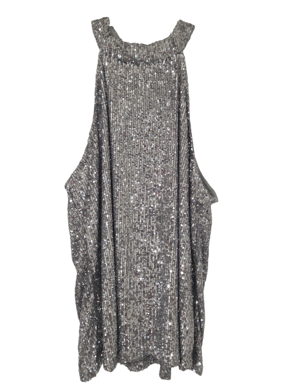 Cable & Gauge Silver Sequin Halter Top Size XL